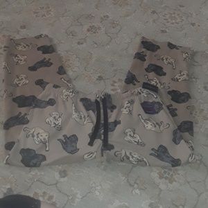 MEN'S PAJAMAS SIZE LARGE FLEECE DOG